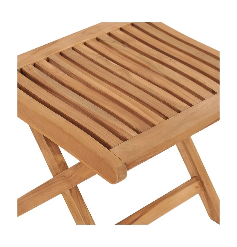vidaXL Folding Footrest 18.3"x19.3"x16.3" Solid Teak Wood