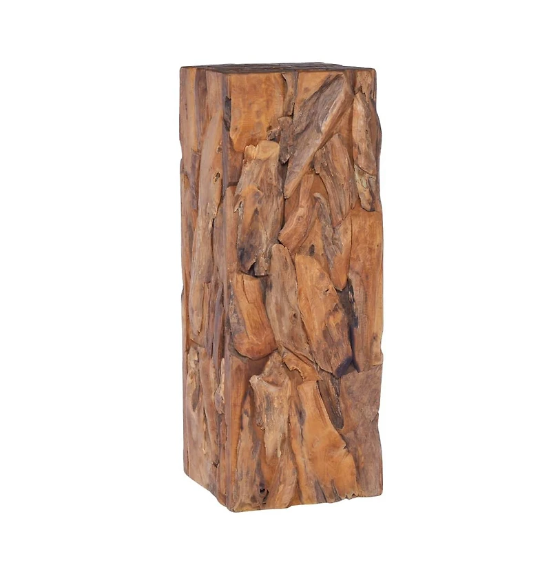 Side Table 11.8"x11.8"x31.5" Solid Teak Wood