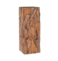 Side Table 11.8"x11.8"x31.5" Solid Teak Wood