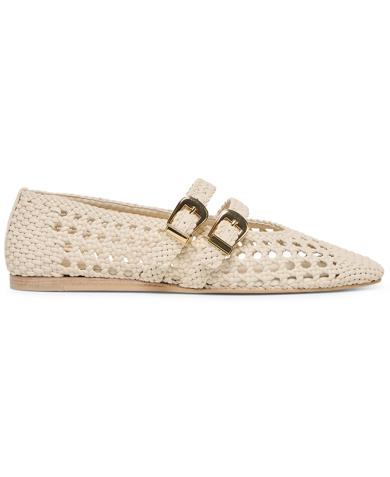 Dolce Vita Women's Baylee Woven Double Strap Mary Jane Flats