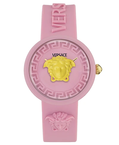 Versace Kids Medusa Pop Pink Silicone Strap Watch, 32mm