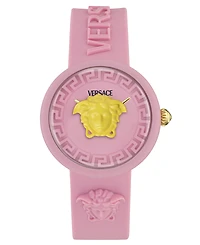 Versace Kids Medusa Pop Pink Silicone Strap Watch, 32mm