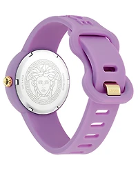 Versace Kids Medusa Pop Purple Silicone Strap Watch, 32mm