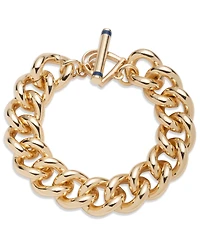 Lauren Ralph Lauren Gold-Tone Navy Toggle Flex Bracelet