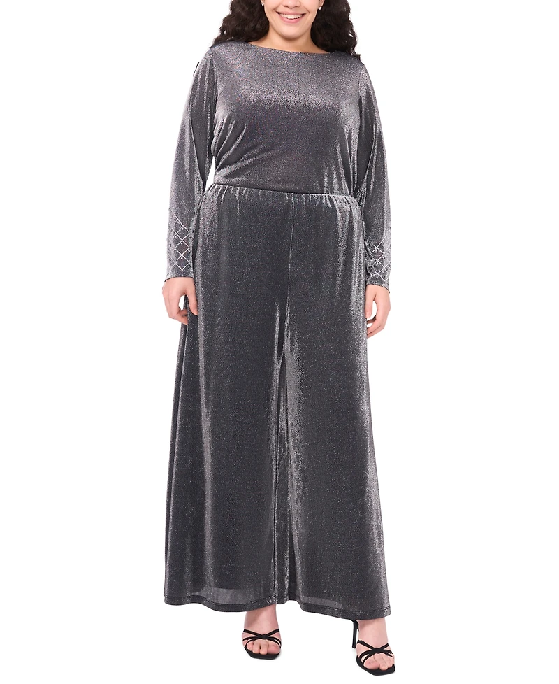 Msk Plus Wide Leg Pull-On Pants