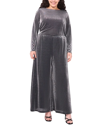 Msk Plus Wide Leg Pull-On Pants