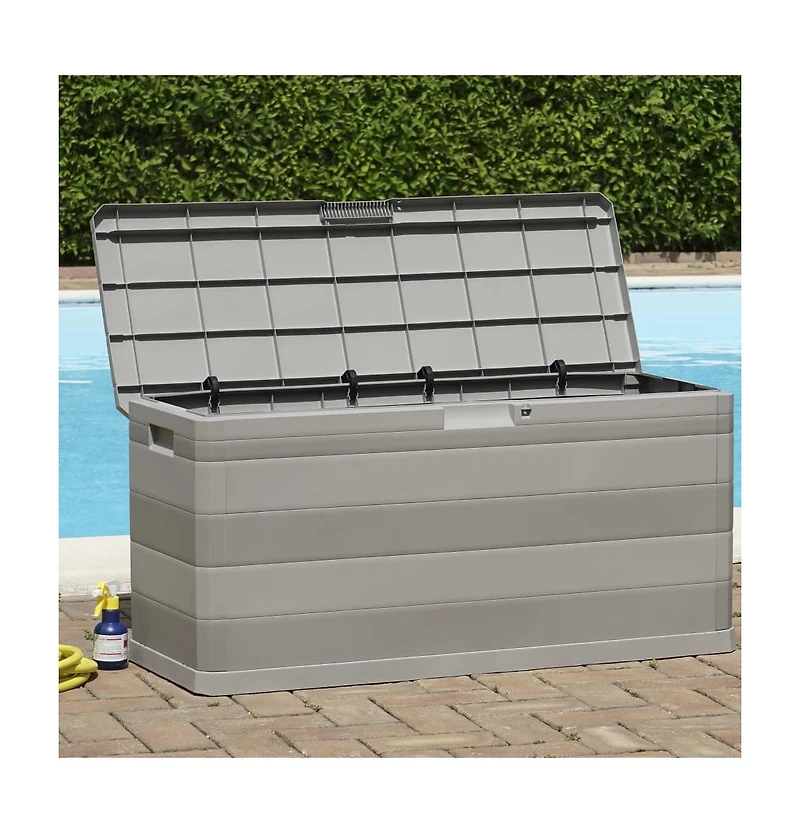 vidaXL Patio Storage Box Gray 46.1"x17.7"x22"