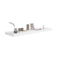 Floating Wall Shelves 2 pcs White 35.4"x9.3"x1.5" Mdf
