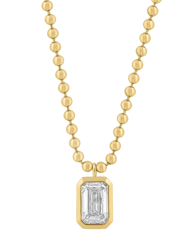 Effy Collection Certified Lab-Grown White Diamond Necklace (1 ct. t.w.) in 14k Yellow Gold