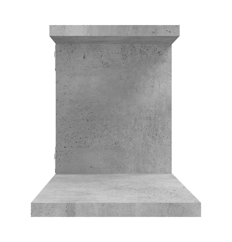 vidaXL Wall-Mounted Tv Shelf Concrete Gray 49.2"x7.1"x9.1" Engineered Wood