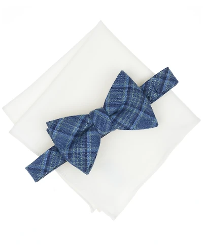 Bar Iii Men's Carson Plaid Bow Tie and Pocket Square, 2-Piece Set, Macy's Exclusive
