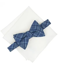 Bar Iii Men's Carson Plaid Bow Tie and Pocket Square, 2-Piece Set, Macy's Exclusive