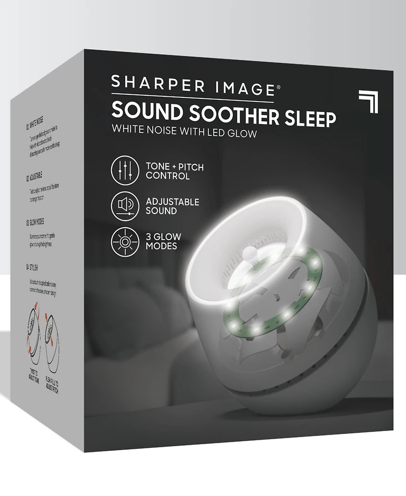 Sharper Image Sound Soother Noise Machine with Led Glow