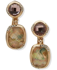 Anne Klein Multi-Stone Double Stone Drop Earrings