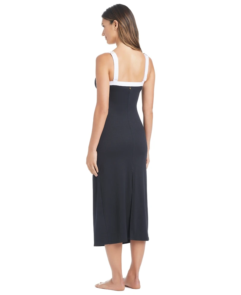 Bleu by Rod Beattie Women's Square Neck Midi Dress