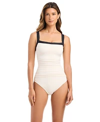 Bleu by Rod Beattie Women's I'm With The Band Square-Neck One-Piece Swimsuit
