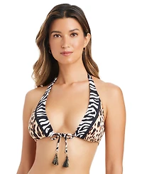Bleu by Rod Beattie Women's What's The Mix Tie-Detail Swim Bra