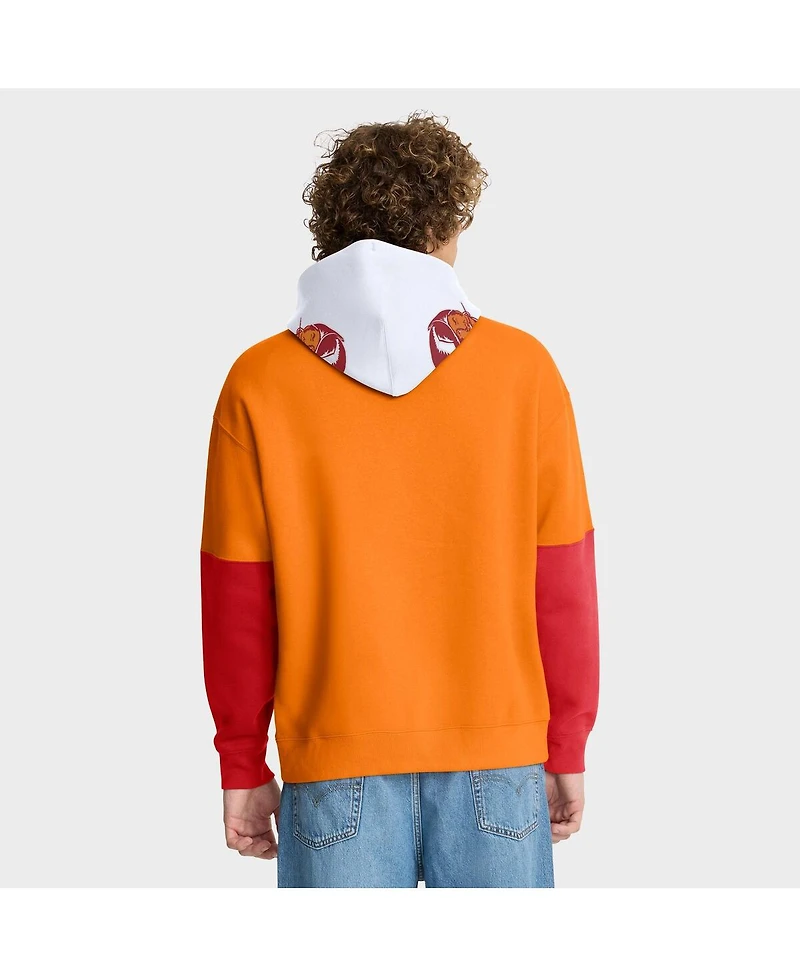 Fanatics Men's Tan Tampa Bay Buccaneers Helmet Retro Pullover Hoodie