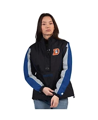 Starter Women's Black/Navy Denver Broncos Thursday Night Gridiron Half-Zip Jacket