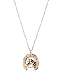 Lauren Ralph Lauren Glass Crystal Gold-Tone Pendant Necklace