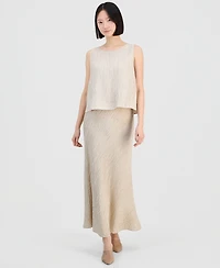 Eileen Fisher Women's Silk Textured Pull-On Skirt