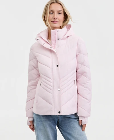 Michael Kors Women's Packable Hooded Puffer Coat