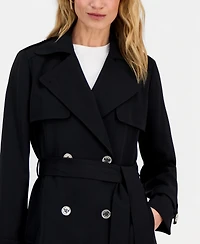 Michael Kors Women's Double-Breasted Belted Crepe Trench Coat