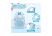 Batfox Clear Backpack for School Girls, Heavy Duty Tpu Transparent Backpack Stadium Events Approved, Clear Bookbag