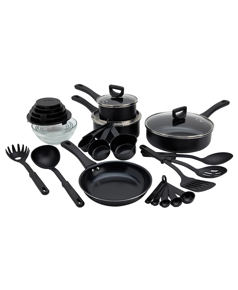 Basic Essentials Non-stick Aluminum 31-Pc. Cookware Set