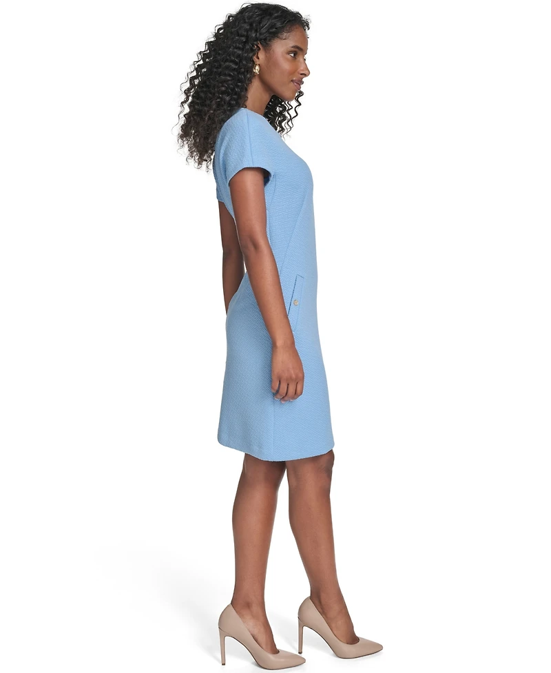 Tommy Hilfiger Petite Short-Sleeve Knit Shift Dress