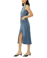Silver Jeans Co. Women's Denim Vest Midi Dress