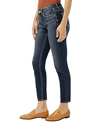 Silver Jeans Co. Women's Suki Mid Rise Curvy Fit Skinny Leg