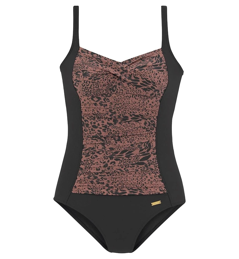 Lascana Women's Leopard Tummy Control One Piece Swimsuit