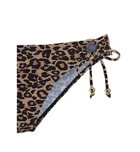 Lascana Women's Leopard Cheetah Side Tie Bikini Swimsuit Bottom