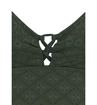 Lascana Women's Crochet Tankini Swimsuit Top