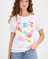 Rebellious One Juniors' Sardines Graphic T-Shirt