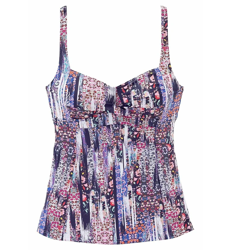 Lascana Women's Print Underwire Tankini Swimsuit Top