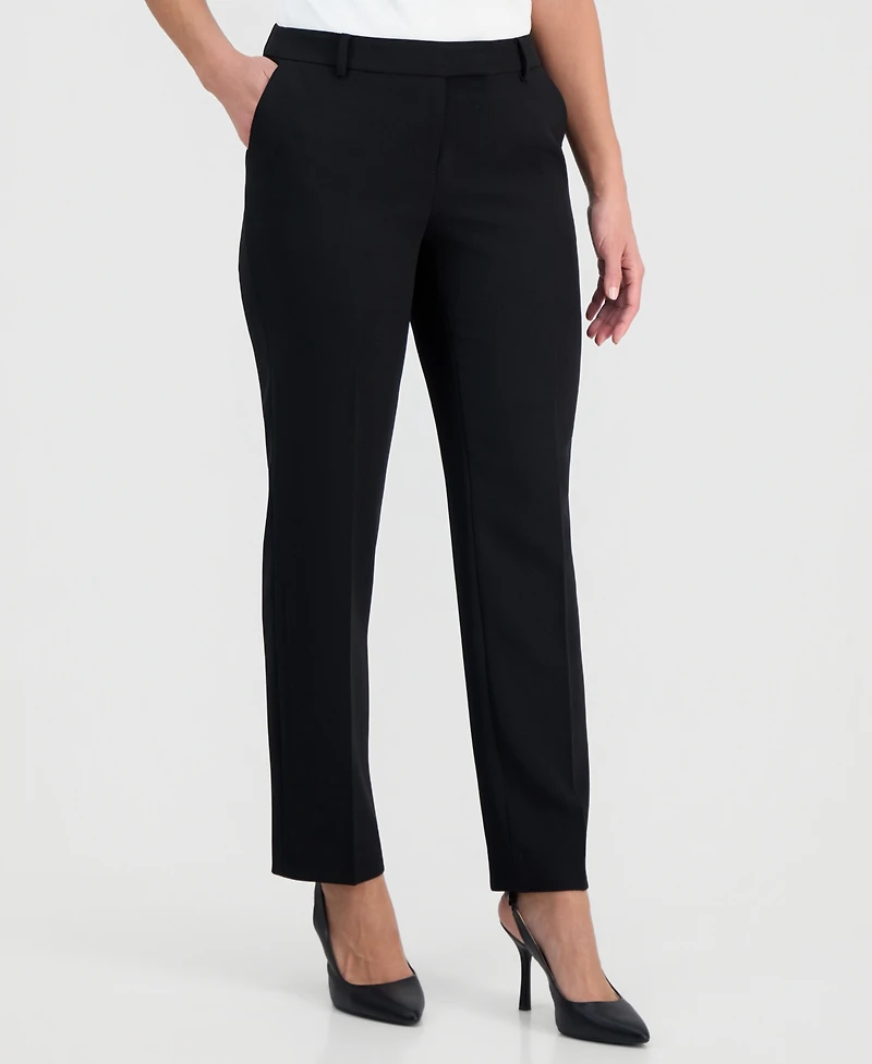 Kasper Women's Extended-Tab Straight Pants