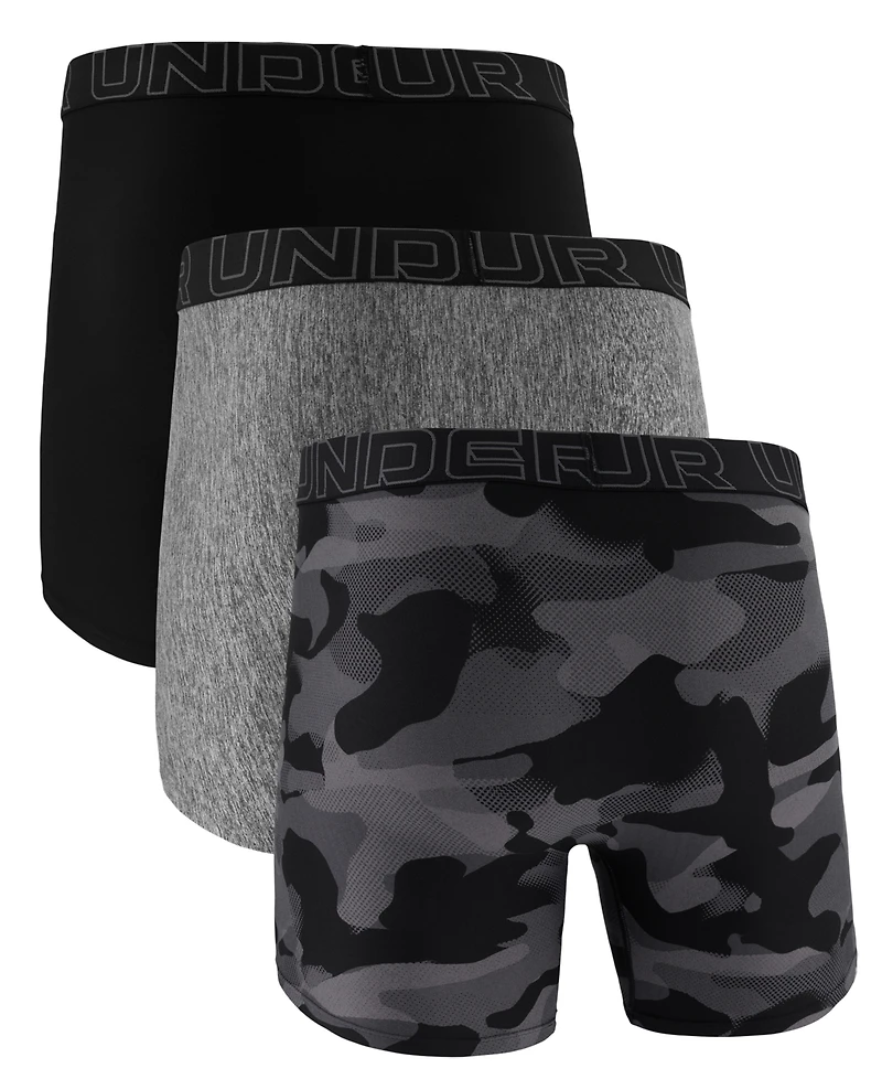 Under Armour Men's 3-Pack Performance Assorted 6" Boxer Briefs