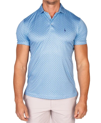 TailorByrd Men's Abstract Geo Performance Polo