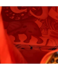 Pre-Owned HERMES Pm Silky City Bag Printed Silk and Leather