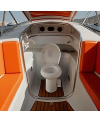 Yescom Rv Camper Toilet Gravity Flush Elongated 20" High w/ Bidet Spray Trailer Caravan