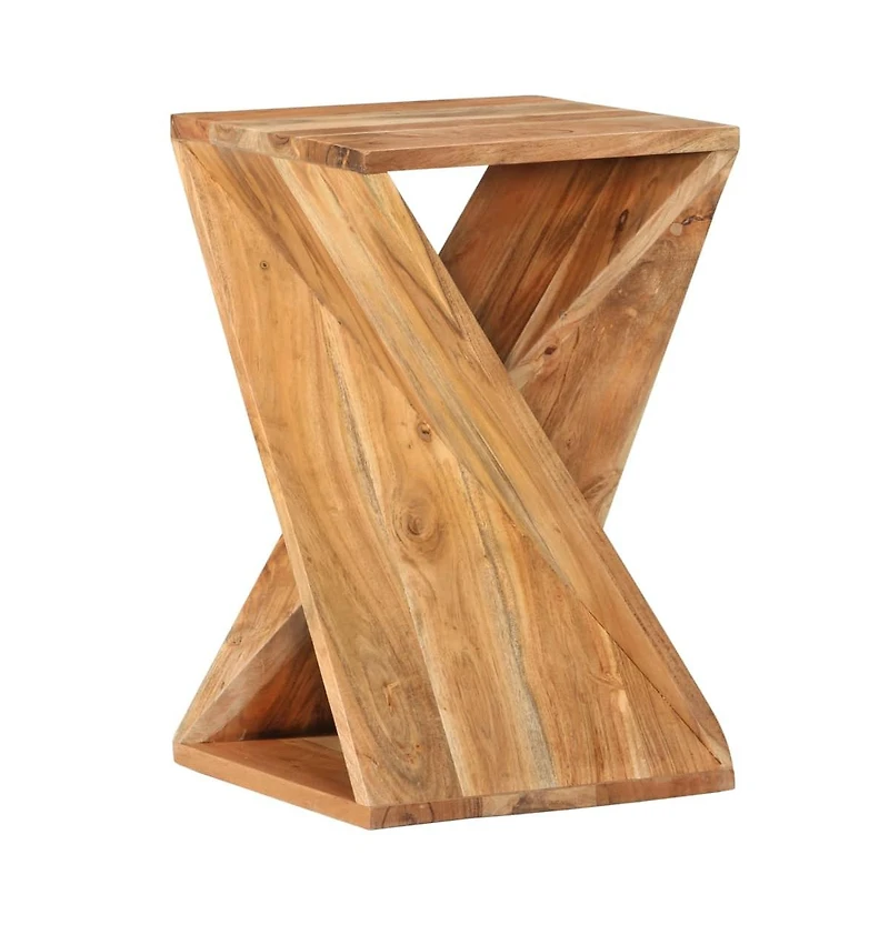 vidaXL Side Table 13.8"x13.8"x21.7" Solid Wood Acacia