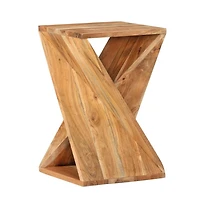 vidaXL Side Table 13.8"x13.8"x21.7" Solid Wood Acacia