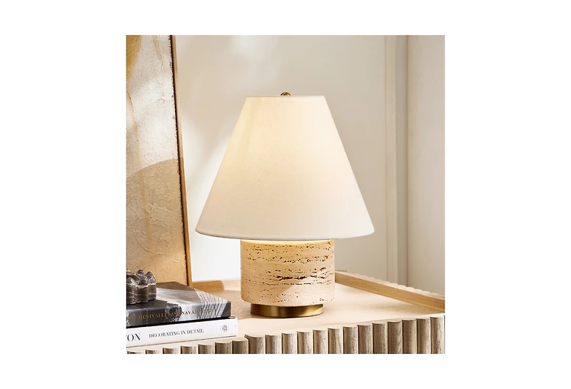Z Gallerie Arden Travertine Table Lamp