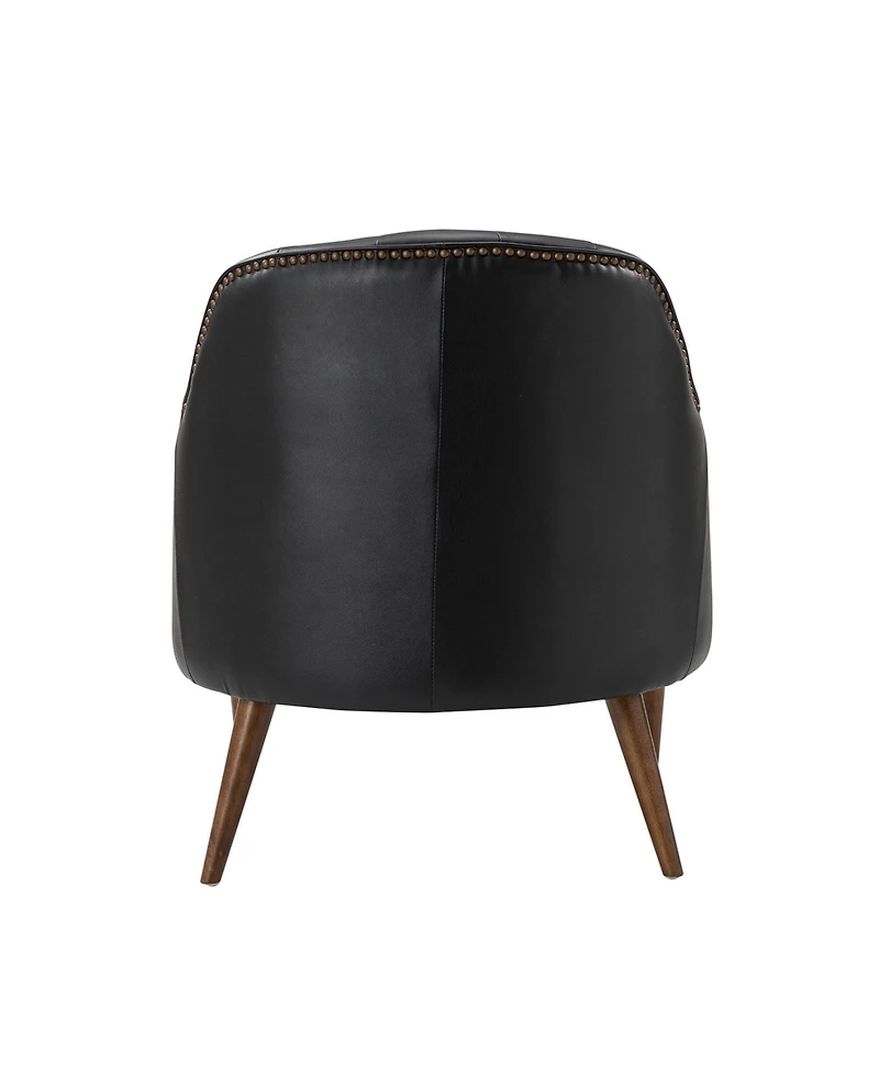 Casio 28.5" Wide Genuine Leather Barrel chair