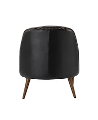 Casio 28.5" Wide Genuine Leather Barrel chair