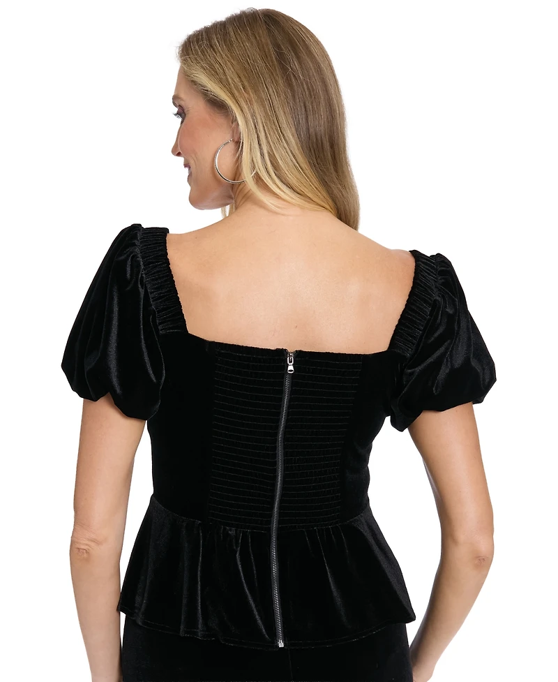 Muse Women's Short-Sleeve Bubble Top