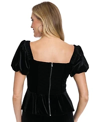 Muse Women's Short-Sleeve Bubble Top