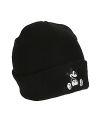 Disney Men's Mickey Mouse Embroidery Acrylic Knit Standard Cuff Beanie